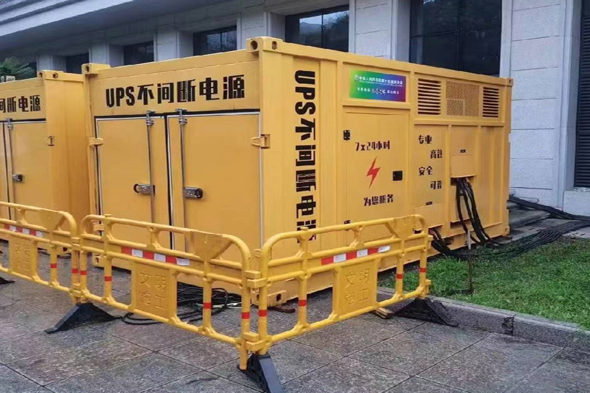 英州镇发电机租赁施工现场