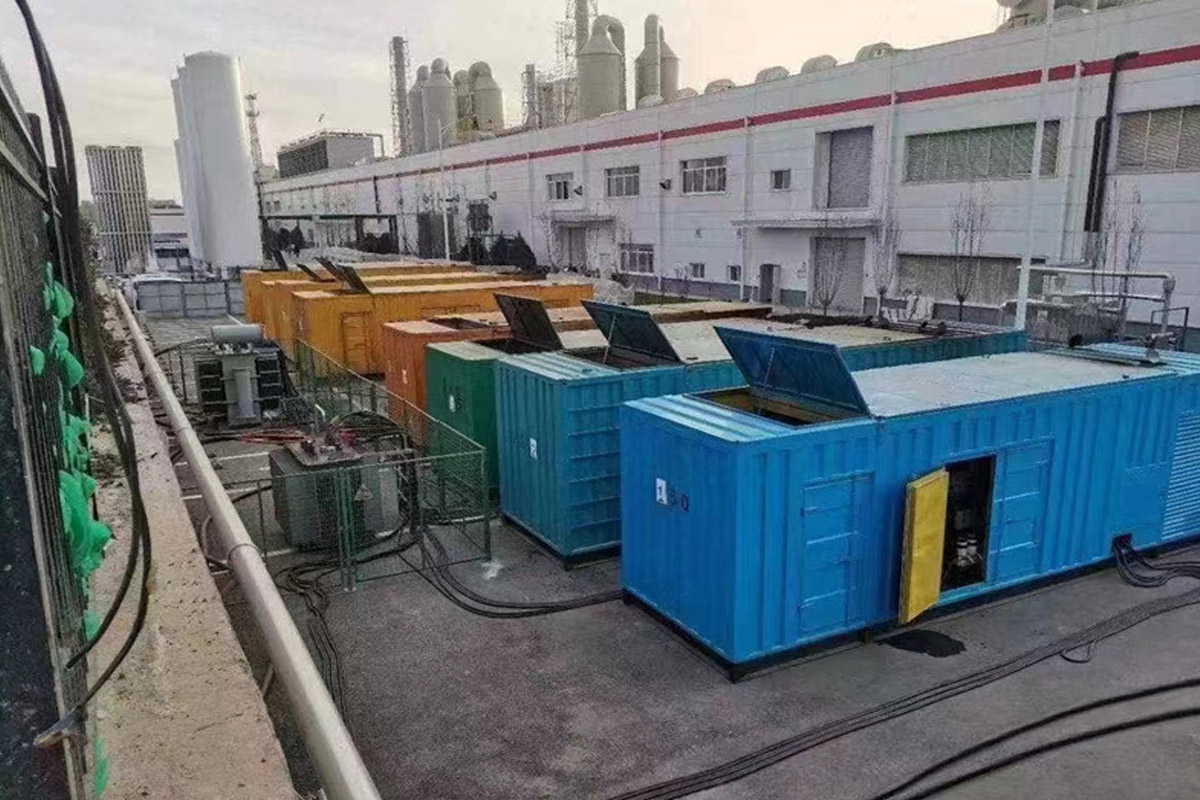 英州镇发电机租赁施工现场